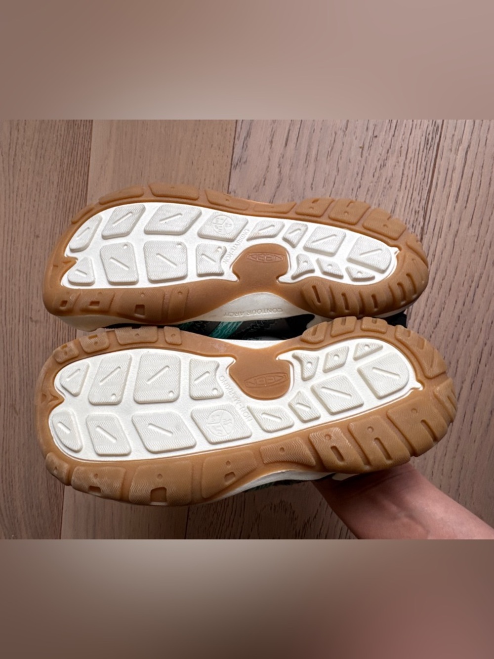 KEEN Knotch Creek Casual Comfortable Water Sandal Sz: 4 Big Kids Green/Gray - Picture 5 of 6